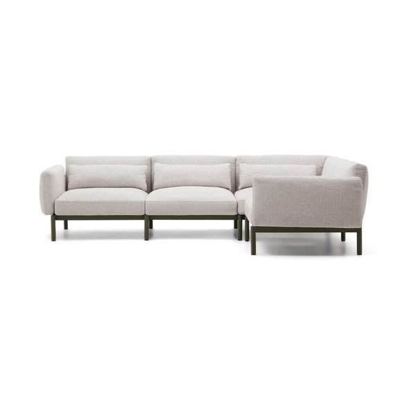 Sodo modulinė sofa šviesiai pilkos spalvos 292 cm Sorells – Kave Home-image-2