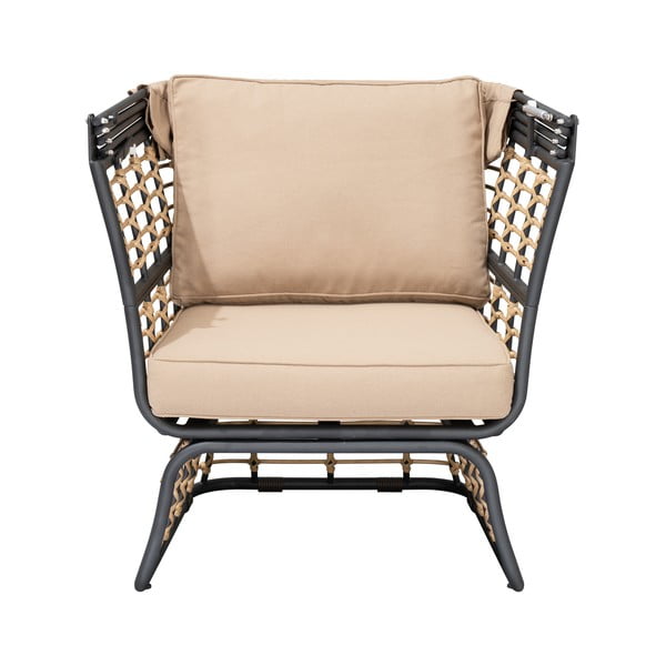 Metalinis sodo krėslas smėlio spalvos Paros – Garden Pleasure-image-2