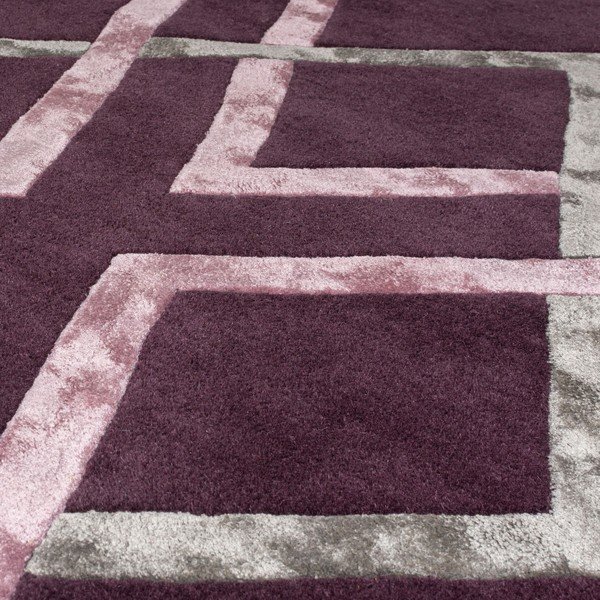 Violetinės spalvos viskozės kilimas Flair Rugs Trellis, 160 x 230 cm-image-2