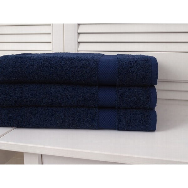 Vonios rankšluostis tamsiai mėlynos spalvos iš frote audinio 70x140 cm Adria – B.E.S.-image-1