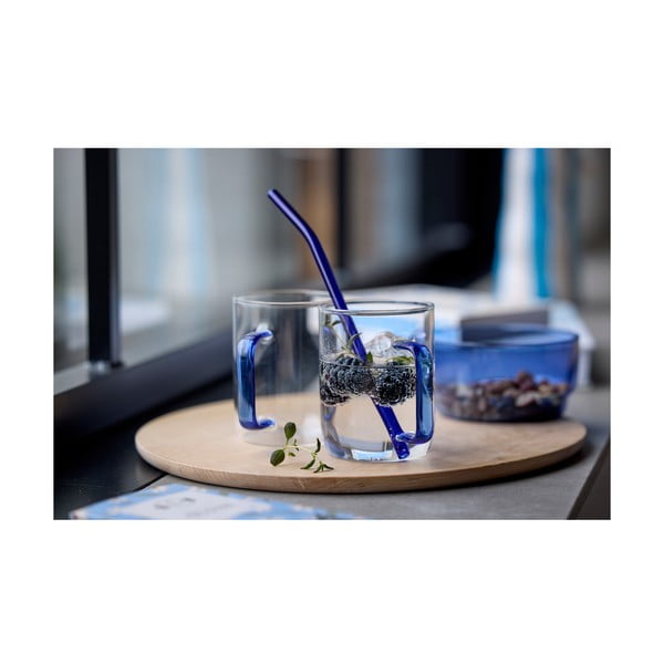 Iš stiklo  šiaudeliai 4 vnt. su valymo įrankiais – Lyngby Glas-image-1