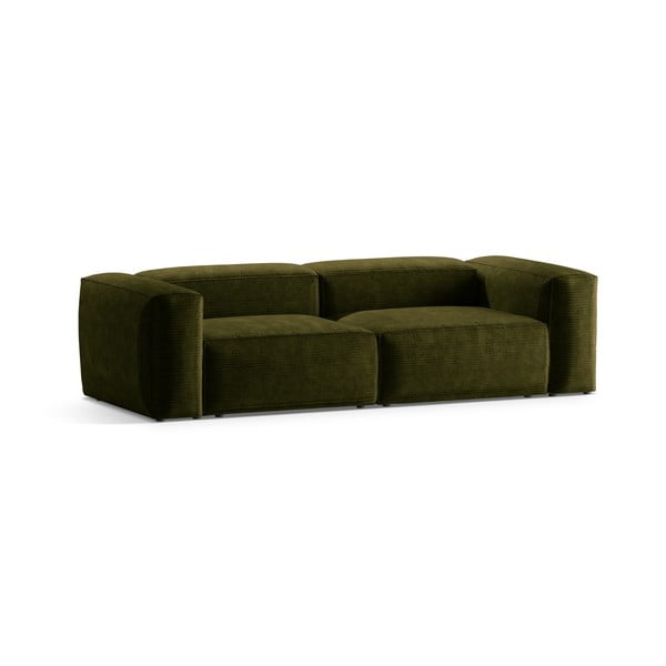 Žalios spalvos iš kordinio velveto sofa 264 cm Bergamo – Cosmopolitan Design-image-2