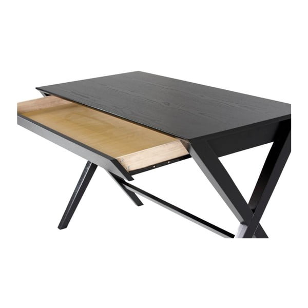 Juodas rašomasis stalas su stalčiumi Actona Writex-image-4