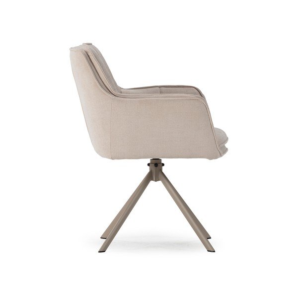 Smėlio spalvos iš audinio valgomojo kėdžių komplektas 2 vnt. Keiko – Marckeric-image-3