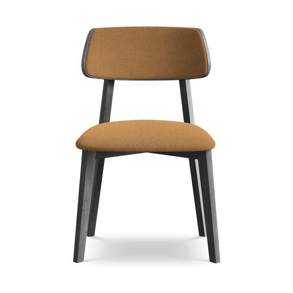 Terakotos spalvos iš medienos masyvo valgomojo kėdė Niu – Makamii-image-1