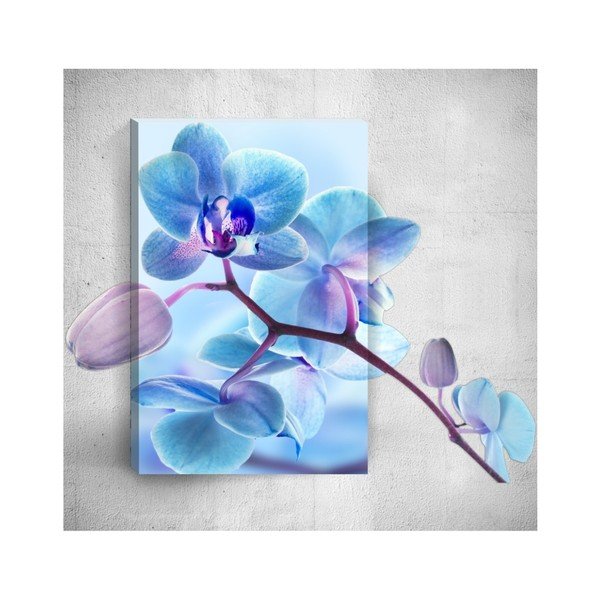 3D paveikslas ant sienos "Mosticx Blue Flower", 40 x 60 cm