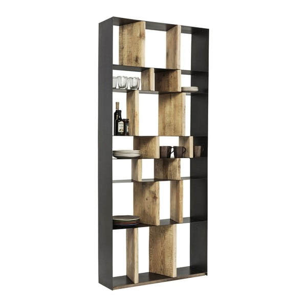 "Kare Design Storm" perdirbtos pušies medienos knygų spinta-image-1