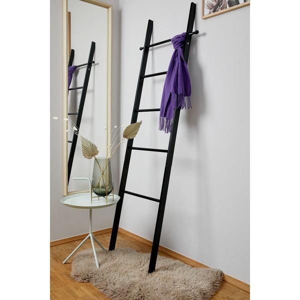 Juodos bambukinės rankšluosčių kopėčios Wenko Suri-image-1