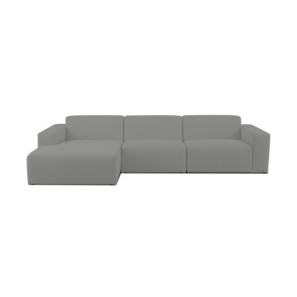 Iš boucle kampinė sofa pilkos spalvos (su kairiuoju kampu) Roxy – Scandic