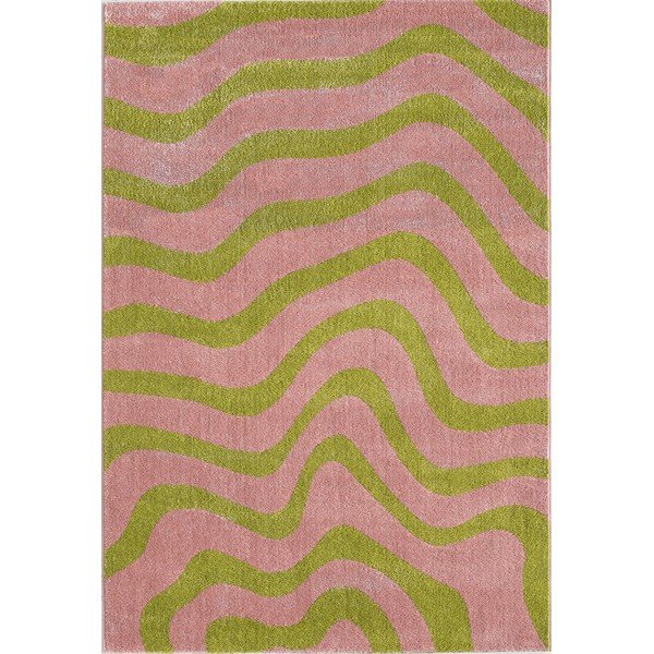 Žalios spalvos/rožinės spalvos kilimas 160x230 cm Aurora – ESTE
