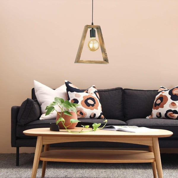 Pakabinamas šviestuvas iš skardinės medienos Geometrik Triangle-image-1