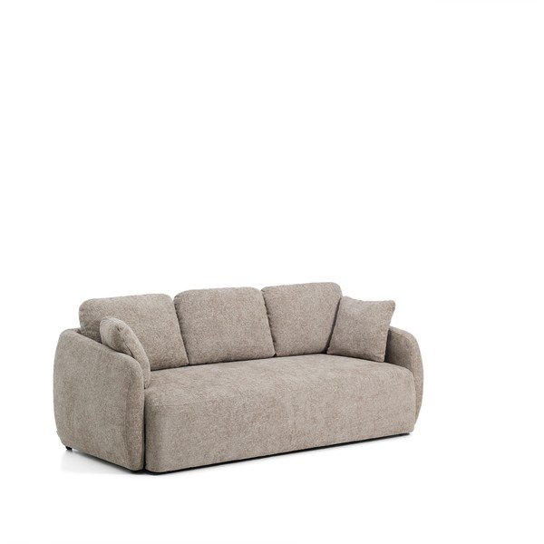 Taupe spalvos sulankstoma sofa iš šenilinio audinio 218 cm Laira – Kave Home-image-2