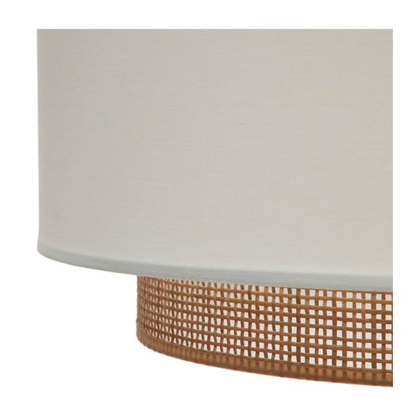 Iš tekstilės šviestuvo gaubtas baltos spalvos/natūralios spalvos ø 40 cm Erna – Kave Home-image-3