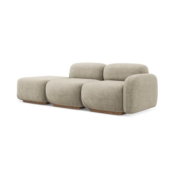 Smėlio spalvos iš boucle modulinis gultas (su kairiuoju kampu) Ailani – Makamii-image-3