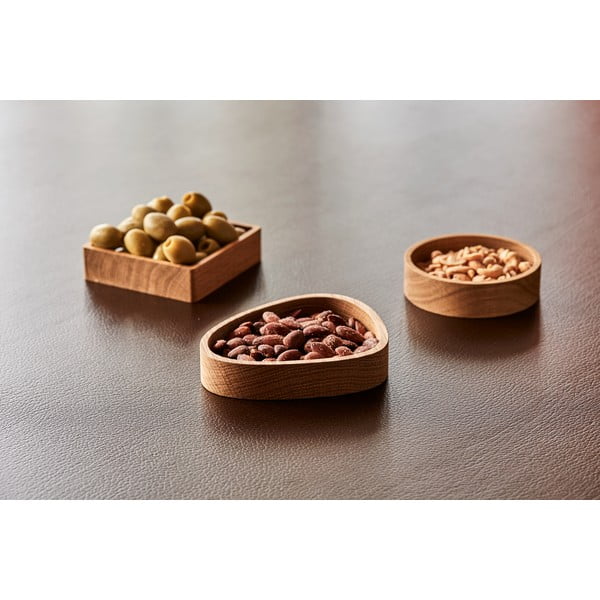 Dekoratyvinė natūralios spalvos iš medžio daiktadėžė 11x11x3 cm Square S – LIND DNA-image-2