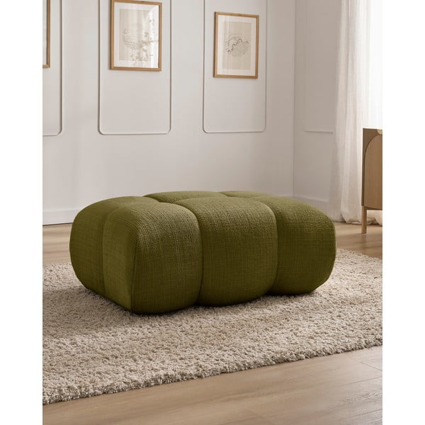 Žalios spalvos iš šenilinio audinio taburetė Ivane – Bobochic Paris-image-1