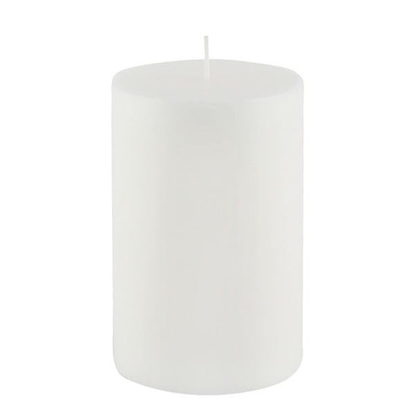 Balta žvakė Ego Dekor Cylinder Pure, degimo trukmė 83 val.