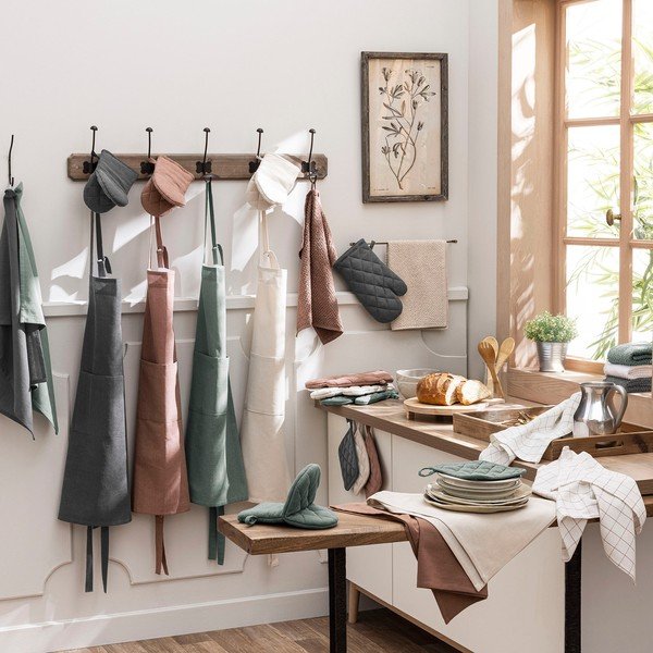 Puodų laikiklio ir virtuvinių pirštinių rinkinys 2 vnt. Gourmet – douceur d'intérieur-image-1