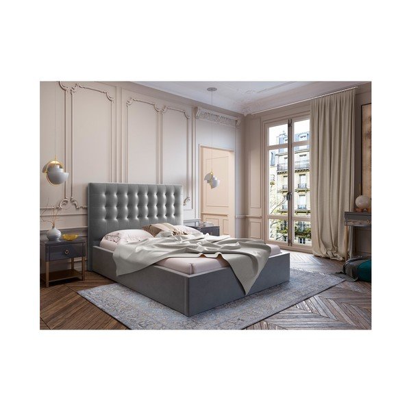 Pilkas aksominis galvūgalis Windsor & Co Sofas Athena, 140 x 120 cm-image-3