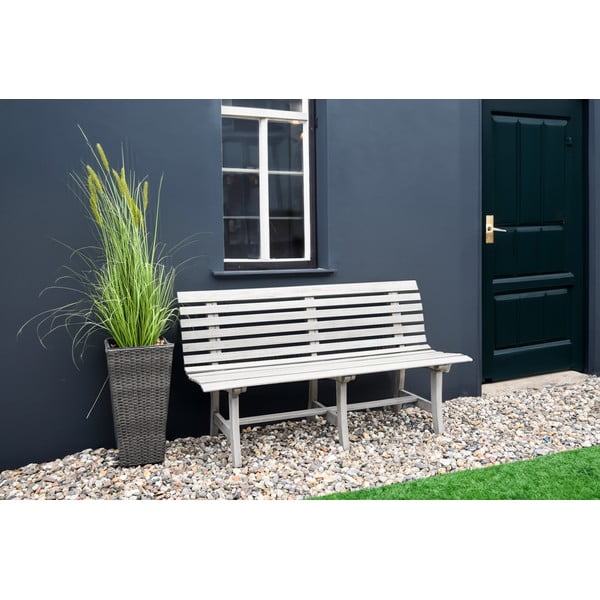 Medžio masyvo sodo suoliukas pilkos spalvos Mandalay – Garden Pleasure-image-1