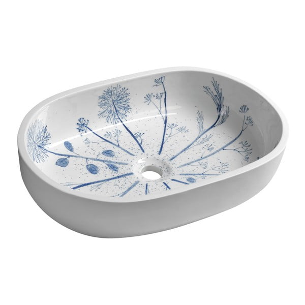 Iš keramikos praustuvas baltos spalvos 60x40 cm Priori – Sapho