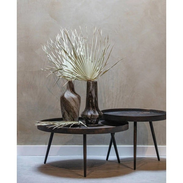 Juodos spalvos apvalios formos kavos staliukas ø 58 cm Bounds – WOOOD-image-1