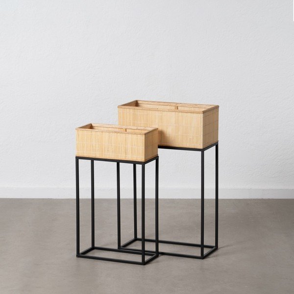 Iš rotango gėlių stovai 2 vnt. (aukštis 80 cm) – Ixia-image-2