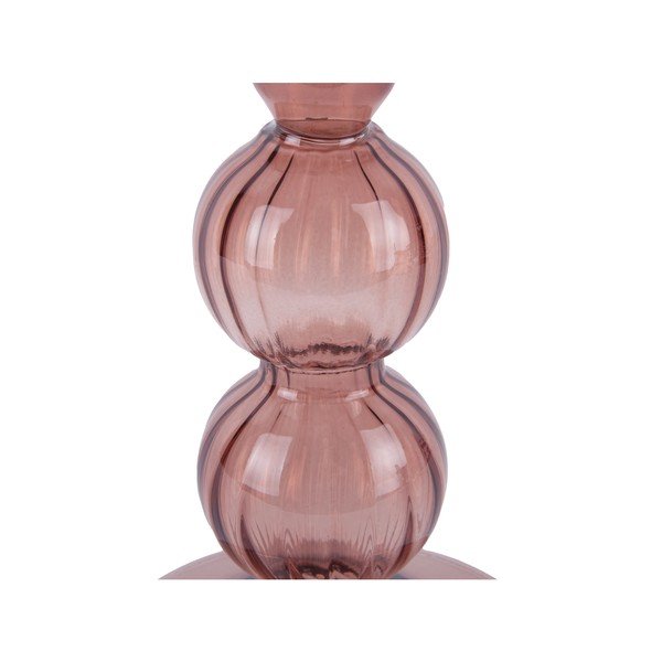 Rožinio stiklo žvakidė PT LIVING Swirl Bubbles-image-2