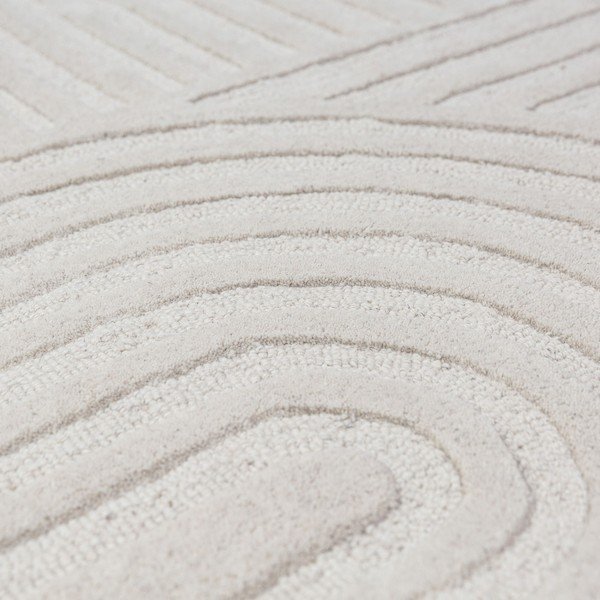 Rankų darbo dramblio kaulo spalvos iš vilnos kilimas 200x290 cm Zen Garden – Flair Rugs-image-2