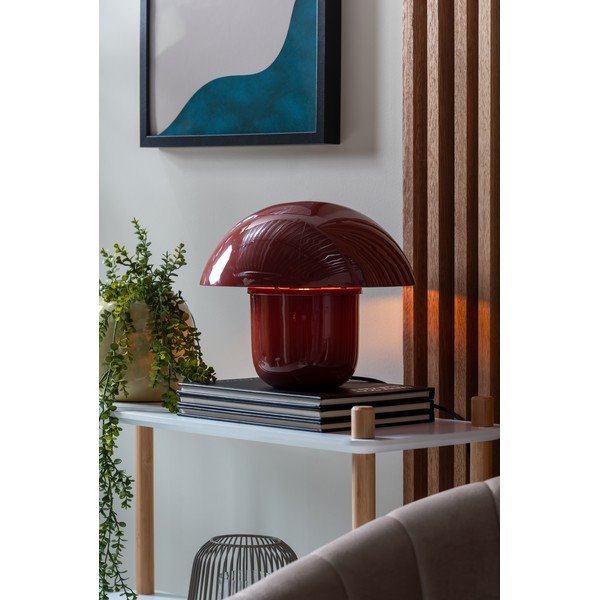 Bordo spalvos iš metalo stalinis šviestuvas (aukštis 25 cm) Fat Mushroom – Leitmotiv-image-1