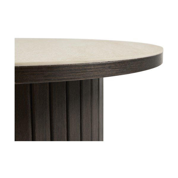 Iš keraminės plokštės apvalios formos šoninis stalas ø 50 cm Enna – Unique Furniture-image-2