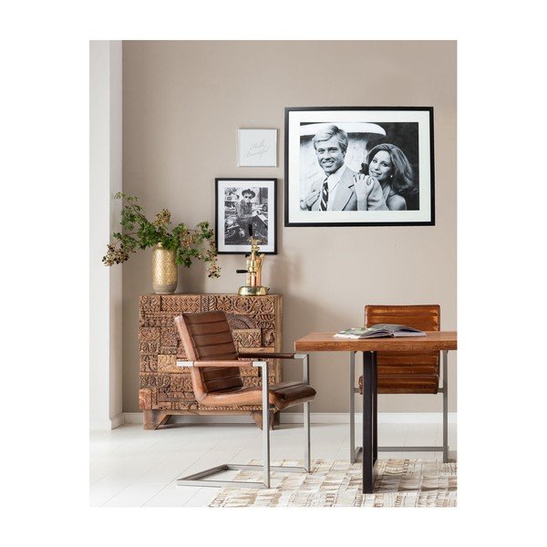 Juodai baltas glazūruotas paveikslas "Kare Design Lovers", 100 x 80 cm-image-4