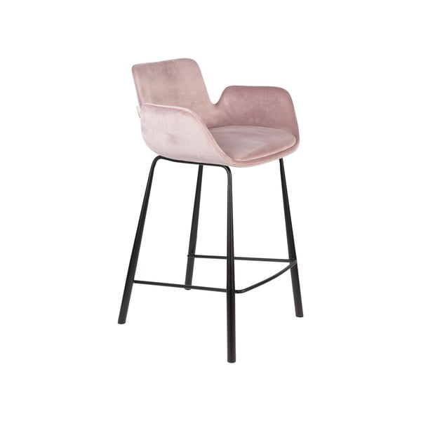 Iš aksomo baro taburėtės šviesiai rožinės spalvos 2 vnt. 91,5 cm Brit – Zuiver