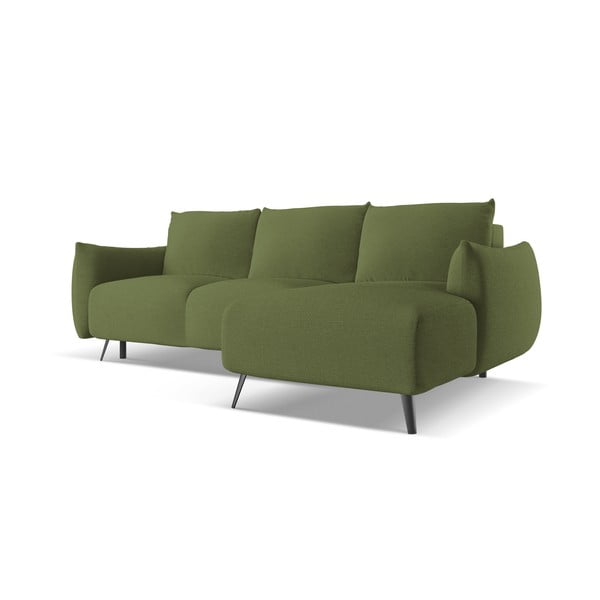 Žalios spalvos kampinė sofa (su dešiniuoju kampu) Malie – Makamii-image-4