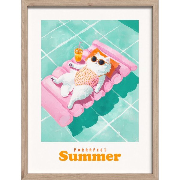 Spausdintas paveikslas su rėmeliu 30x40 cm Purrrfect – Styler