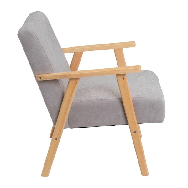 Pilkos spalvos iš šenilinio audinio krėslas Vintage – Casa Selección-image-3