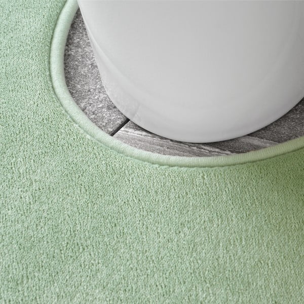 Šviesiai žalios spalvos iš prie kūno prisitaikančių putų vonios kilimėliai 2 vnt. tualetams 50x80 cm Anti-Bacterial – Catherine Lansfield-image-3