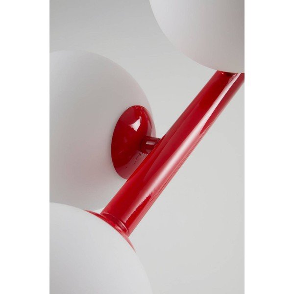 Raudonos spalvos/baltos spalvos lubinis šviestuvas iš opalinio stiklo 30x104 cm Ekman – Jotex-image-3