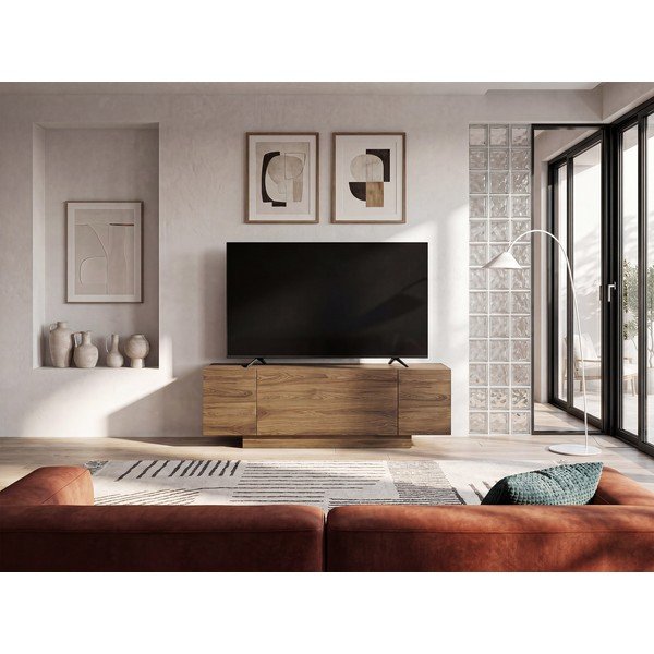 Natūralios spalvos TV spintelė iš ąžuolo 140x45x40 cm Victor – Marckeric-image-3