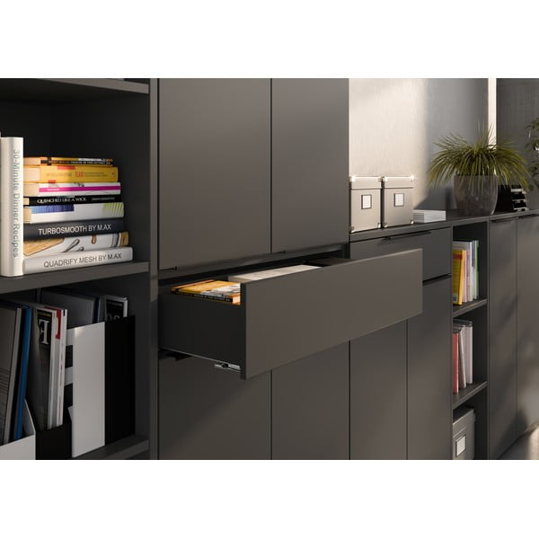 Drabužių spinta antracito spalvos 81x197 cm Mailand – Germania-image-1