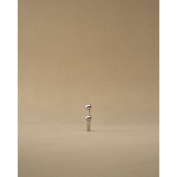 Blizgios sidabrinės spalvos iš metalo vaza (aukštis 10 cm) Nagel – STOFF Nagel-image-4