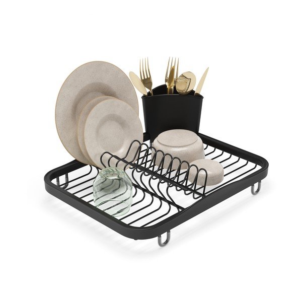 Juodos spalvos iš plieno kiaurasamtis 36x28 cm Sinkin – Umbra