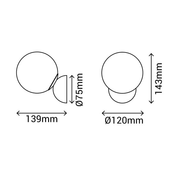 Juodas sieninis šviestuvas SULION Volga, ø 12 cm-image-3