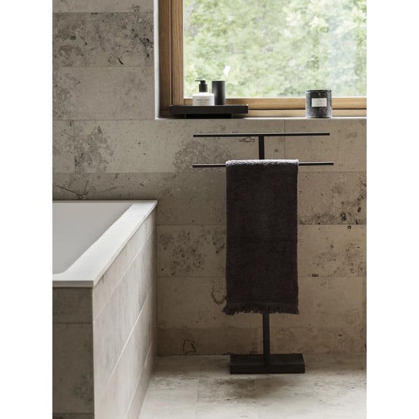 Tamsiai pilkas medvilninis rankšluostis 50x100 cm FRINO - Blomus-image-2