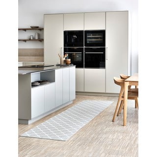 Šviesiai pilkos spalvos/kreminės spalvos lauko ir vidaus kilimas 70x60 cm Rex Fossil – Pappelina