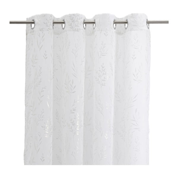 Baltos spalvos/sidabrinės spalvos permatoma užuolaida 140x260 cm Buds – Casa Selección