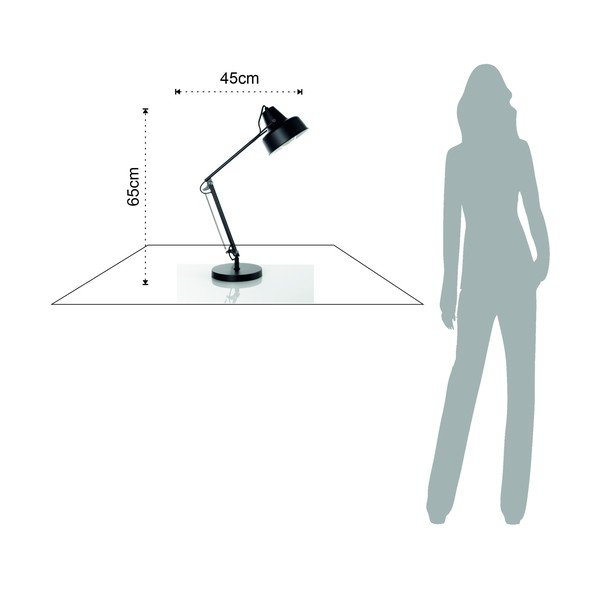 Juoda stalinė lempa 65 cm Ark - Tomasucci-image-4