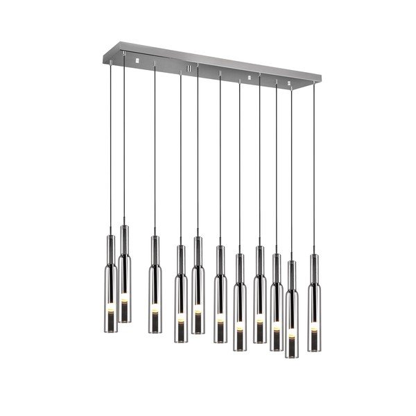 Kabantis šviestuvas sidabrinės spalvos LED su stiklo gaubtu Lucent – Trio Select-image-4