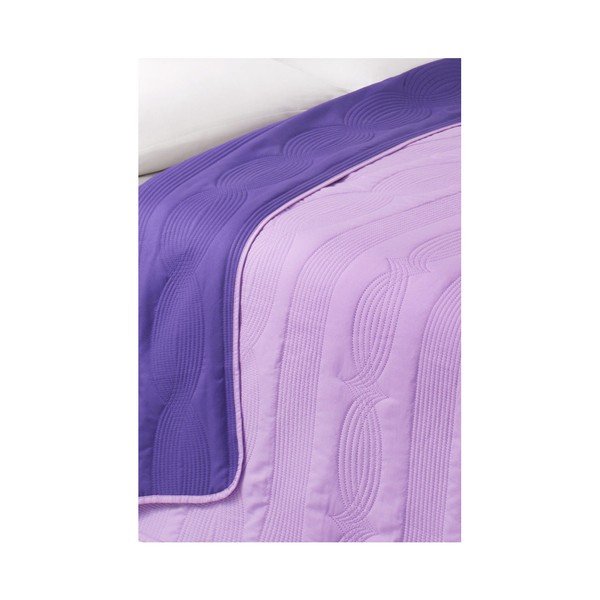 Violetinės spalvos dvipusis mikropluošto užvalkalas, 160 x 220 cm-image-1
