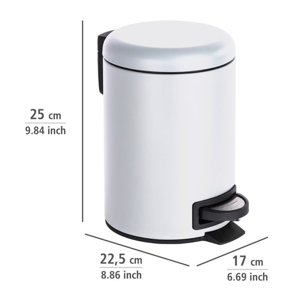 Balta šiukšliadėžė Wenko Leman, 3 l-image-2